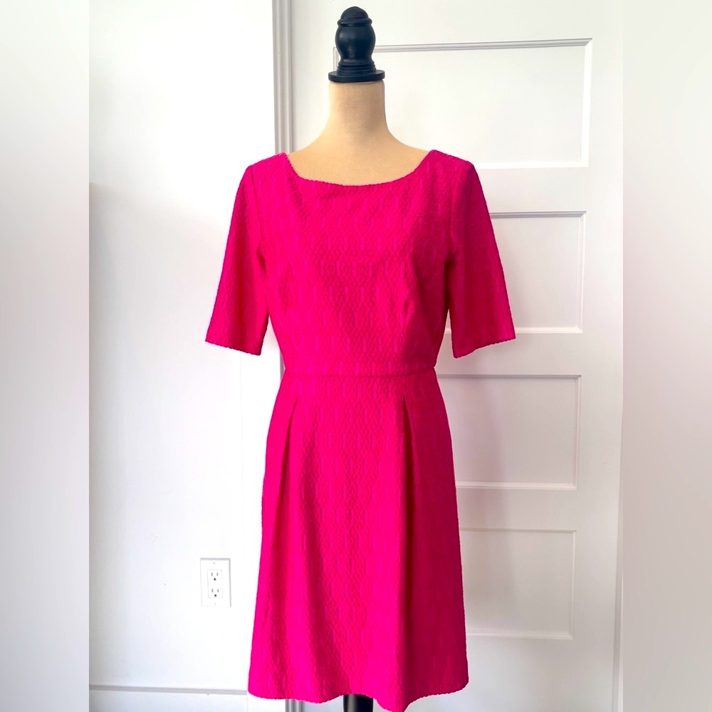 Pink Dress Trina Turk Vibrant Pink Midi Dress Size 10